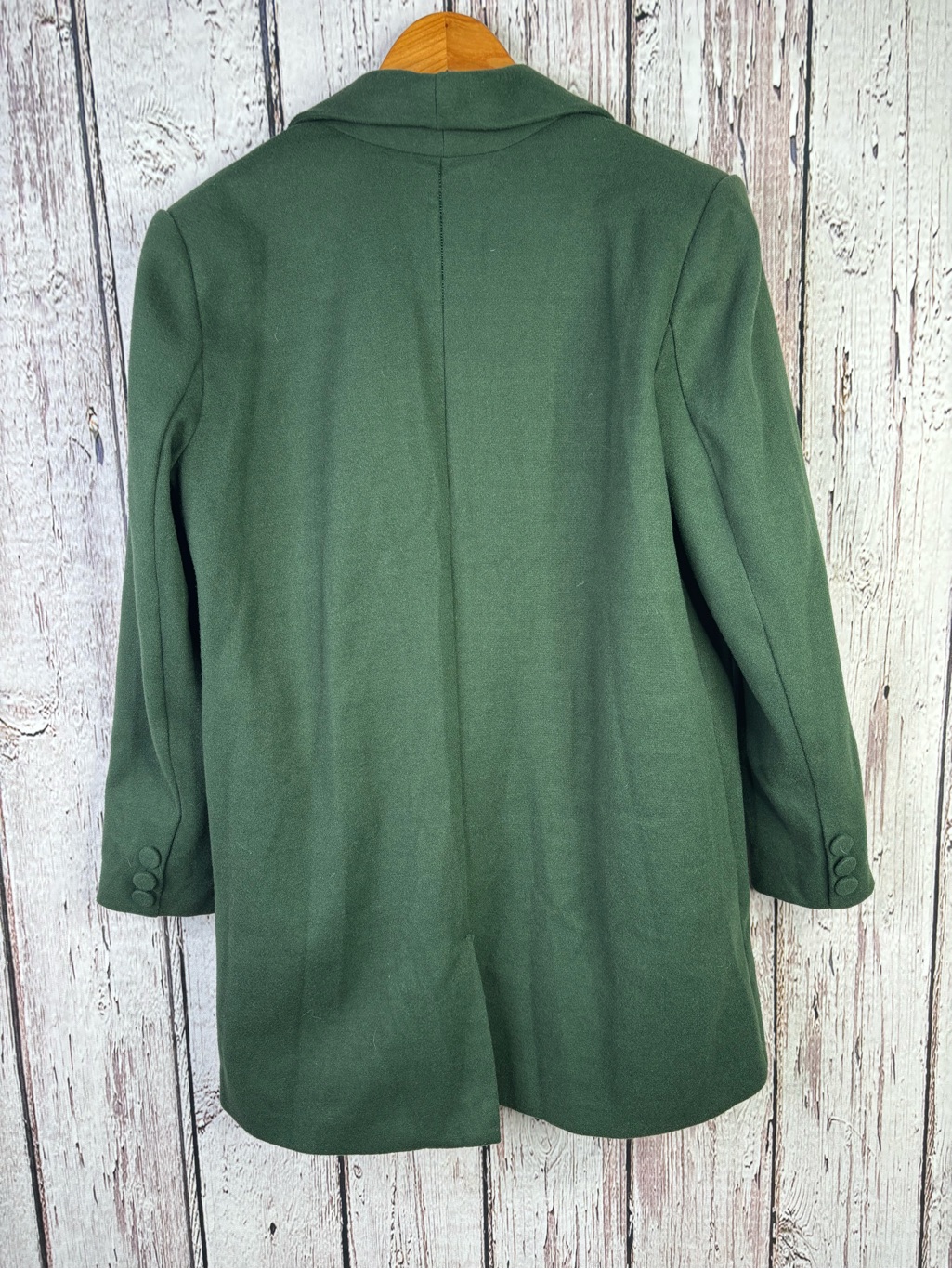Myellement Boutique Forest Green Winter Coat One Button Closure Medium Nwot — image 8 of 8